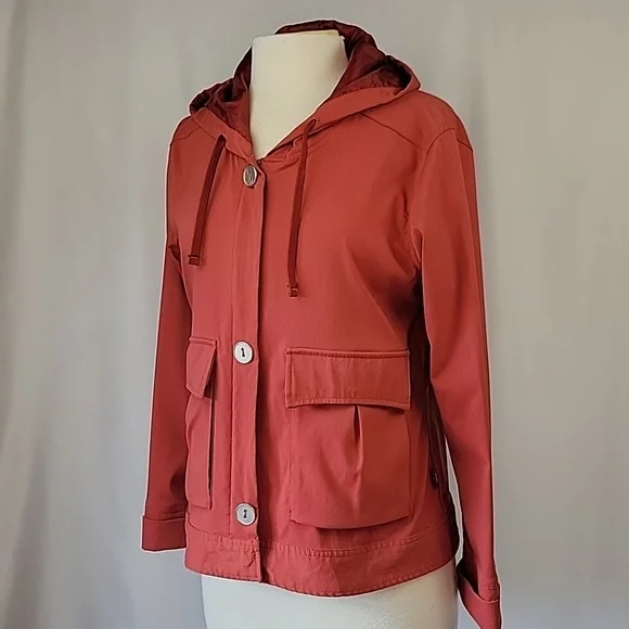 Prana Lightweight Hooded Jacket Terra Cotta Size Large - Picture 2 of 12